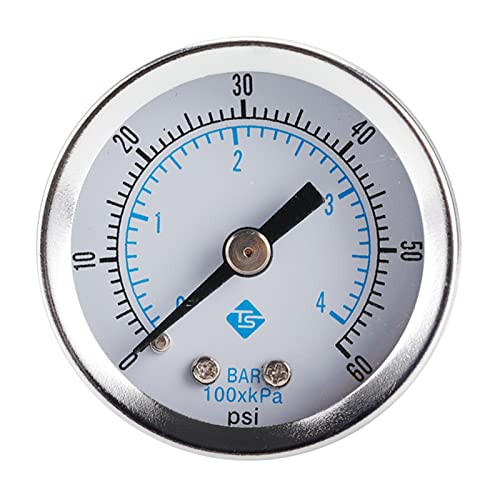 Tragbares Manometer 1/8-Zoll Gewinde Niederdruckmessgerät Bereich 0–60 0–4 Bar Manometer Niederdruckmessgerät von AOOOWER