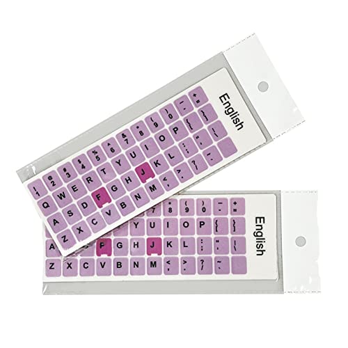 Universeller englischer Tastatur-Aufkleber, Ersatzaufkleber für englische Tastaturen, Buchstaben in Macaron-Farbe, für Computer, Laptop, Tastatur, Computer, niedlicher Aufkleber von AOOOWER