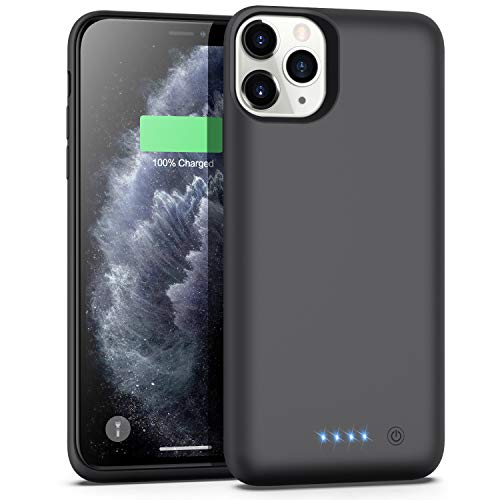 AOPAWA Akkuhülle für iPhone 11 Pro Max, verbesserte [7800 mAh] Ladehülle, wiederaufladbarer Akku für iPhone 11 Pro Max (6,5 Zoll), Backup-Erweitertes Akku-Ladegerät, Schwarz von AOPAWA
