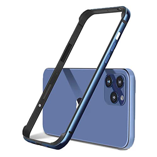 Aluminiumrahmen Metall Bumper Rahmen Slim Hard Case Cover für iPhone 12 Mini Bumper Case Cover Blau für 5,4 Zoll Metallrahmen Armor mit weicher Innenstoßstange erhöhter Kantenschutz von AOPNN