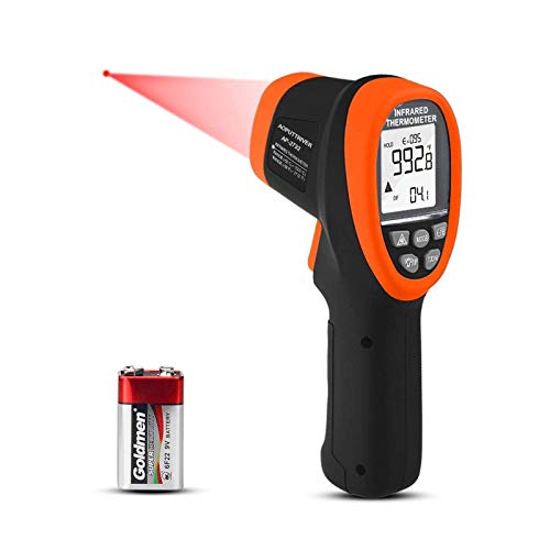 Infrarot Thermometer AP-2732 Temperaturmessgerät Infrarot -58°F~2732°F (-50°C~1500°C) Pyrometer Laser D:S=30:1 mit Einstellbarer Emissionsgrad Datenaufnahme MAX/MIN/AVG ℃/℉ für Ofen Industrie HVAC von AOPUTTRIVER