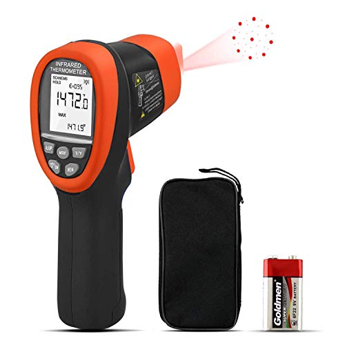 Infrarot Thermometer AP-985C Laser Thermometer Gun Digital -50℃～880℃(-58℉～1472℉) mit LCD-Hintergrundbeleuchtung + ℃ / ℉ + Automatisches Ausschalten + Daten halten （Batterie enthalten） von AOPUTTRIVER