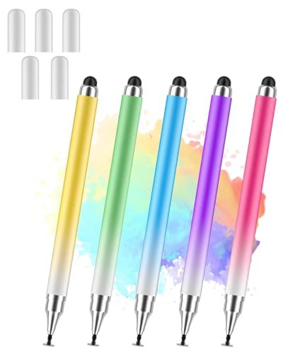 AORHOFJ 5 Stück Tablet Stift, Touchscreen Stift Hochpräzise Faserspitze,Universal Stylus Pen für kompatibel mit, Tablets und Alle Touchscreens,Stift für Tablet,Touchscreen Stift,Touch Pen von AORHOFJ