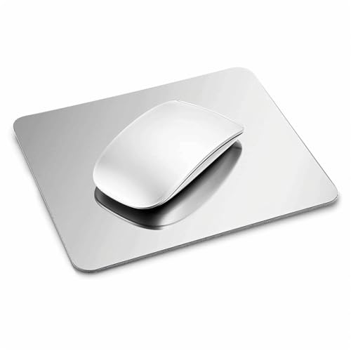 Doppelseitiges Metall-Mauspad – großes (30 x 23,9 cm) Aluminium-Mauspad mit glatter und strukturierter Oberfläche, leicht zu reinigen und langlebig von AORNTAE