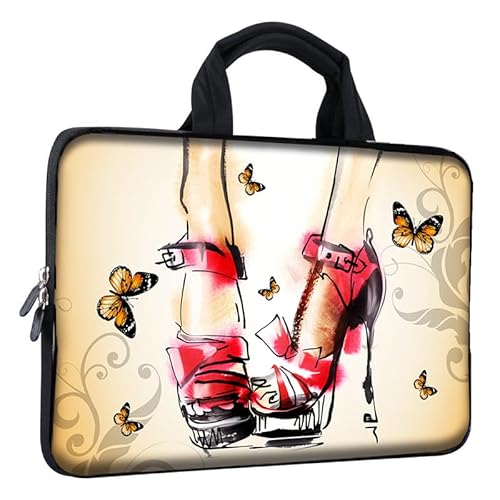 AORTDES 14 15 15,4 15,6 Zoll Laptop Hülle Chromebook Tasche mit Griff Computer Schutz Case Pouch Halter Notebook Sleeve Neopren Tragetasche für Dell Lenovo Toshiba HP ASUS Acer (itICB15-12) von AORTDES