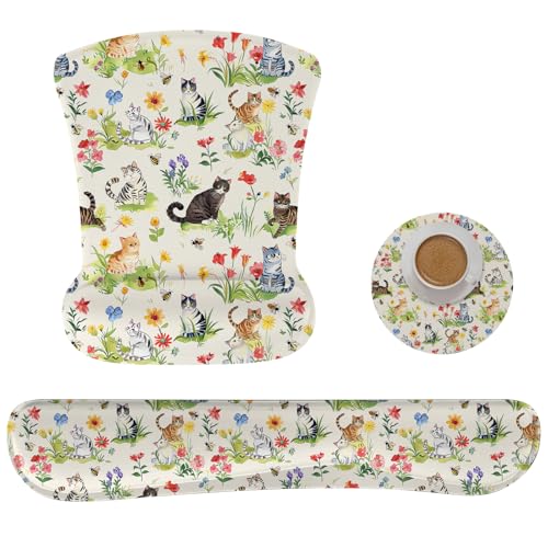 AORTDES Ergonomisches Memory-Foam-Tastatur-Mauspad-Set mit Handgelenkauflage, rutschfestes Hand-/Handgelenkkissen für Laptop/Notebook/Desktop/Computer/Gaming/Büro, einfaches Tippen und AORTDES Ergonomisches Memory-Foam-Tastatur-Mauspad-Set mit Handgelenkauflage, rutschfestes Hand-/Handgelenkkissen für Laptop/Notebook/Desktop/Computer/Gaming/Büro, einfaches Tippen und von AORTDES