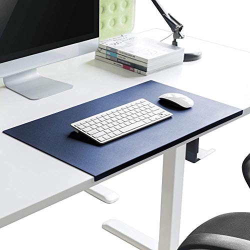 Schreibtischunterlage aus Leder mit Kantenschutz, wasserdichte Gaming-/Schreibunterlage, rutschfeste Mauspad, multifunktionale Schreibtischunterlage für Büro Zuhause, 70 x 35 cm, blau von AORUI