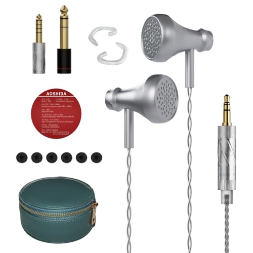 AOSHIDA E60 verdrahtete Ohrhörer, verdrahtete Ohrhörer Leichte Aluminium In-Ear-Kopfhörer, Flacher Kopf Ohrhörer Geräuschisolierung Schnur für 3.5mm 4.4mm 6.35mm Jack, Kopfhörer-Fall, Keine Mikrofone AOSHIDA E60 verdrahtete Ohrhörer, verdrahtete Ohrhörer Leichte Aluminium In-Ear-Kopfhörer, Flacher Kopf Ohrhörer Geräuschisolierung Schnur für 3.5mm 4.4mm 6.35mm Jack, Kopfhörer-Fall, Keine Mikrofone von AOSHIDA