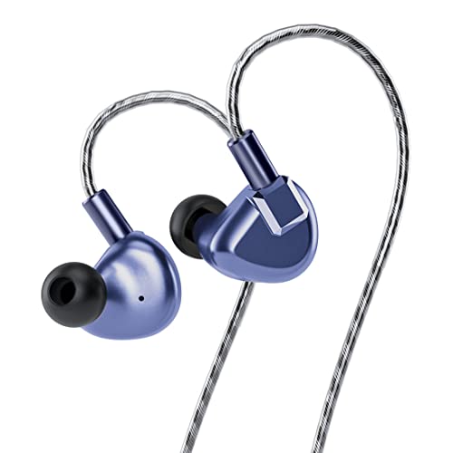 AOSHIDA LETSHUOER S12 Pro In-Ear Kopfhörer 14,8 mm planarer magnetischer Treiber IEMs HiFi Ohrhörer mit versilbertem Einkristall Kupferkabel mit 2,5 mm/3,5 mm/4,4 mm Kopfhörerbuchse (Blau) von AOSHIDA