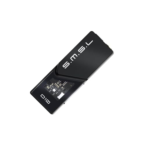 SMSL D10 USB C to AUX Kopfhörerverstärker 2 x CS43131 Chip Dongle Headphone Amp 3,5mm & 4,4mm Ausgänge DSD256 32Bit/384kHz High Resolution DAC Verstärker für Kopfhörer Telefon PC Laptop iPad (Schwarz) SMSL D10 USB C to AUX Kopfhörerverstärker 2 x CS43131 Chip Dongle Headphone Amp 3,5mm & 4,4mm Ausgänge DSD256 32Bit/384kHz High Resolution DAC Verstärker für Kopfhörer Telefon PC Laptop iPad (Schwarz) von AOSHIDA