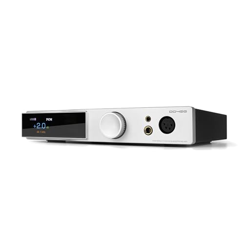 SMSL DO400 Full Balanced DAC Kopfhörer Verstärker, ES9039MSPRO XMOS-XU316 USB MQA DAC Bluetooth 5.1/USB/AES/Opt/Coax/IIS Eingang 4.4mm/6.35mm/4-XLR Ausgang Verstärker mit Fernbedienung (Silber) von AOSHIDA