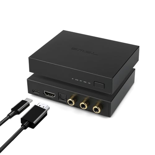 SMSL PS100 Digital-Analog-Audio-Wandler, USB/Optisch/Koaxial/HDMI ARC zu Stereo L/R RCA Ausgang DDC Digital Toslink SPDIF 192kHz DAC Wandler für HDTV, DVD, Blu-Ray Player, Heimkino-Systeme, PS5 von AOSHIDA