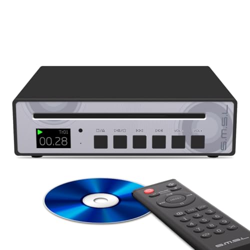 SMSL VMV PL100 HiFi CD Player für den Heimgebrauch, CD-Transport mit CS43131 Decodier Chip, Kopfhörerverstärker mit RCA/3,5mm Kopfhörer/Optischer/Koaxialer Digitalausgang, Schwarz SMSL VMV PL100 HiFi CD Player für den Heimgebrauch, CD-Transport mit CS43131 Decodier Chip, Kopfhörerverstärker mit RCA/3,5mm Kopfhörer/Optischer/Koaxialer Digitalausgang, Schwarz von AOSHIDA