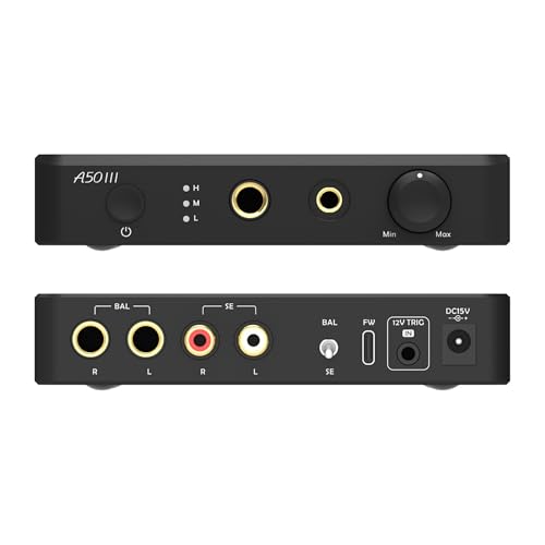 Topping A50 III NFCA Symmetrischer Kopfhörerverstärker 3500mW x 3500mW HiFi Kopfhörerverstärker RCA/TRS Eingang 6,35mm/4,4mm Balanced Kopfhörer Verstärker, Dreistufiger Verstärkungsschalter (Schwarz) Topping A50 III NFCA Symmetrischer Kopfhörerverstärker 3500mW x 3500mW HiFi Kopfhörerverstärker RCA/TRS Eingang 6,35mm/4,4mm Balanced Kopfhörer Verstärker, Dreistufiger Verstärkungsschalter (Schwarz) von AOSHIDA
