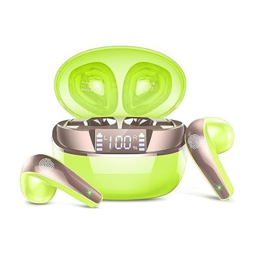 AOSRAU Kabellose Ohrhörer, Bluetooth 5.3 Mini-Kopfhörer, Mikrofon mit Geräuschunterdrückung, wasserdicht, Grüngold AOSRAU Kabellose Ohrhörer, Bluetooth 5.3 Mini-Kopfhörer, Mikrofon mit Geräuschunterdrückung, wasserdicht, Grüngold von AOSRAU