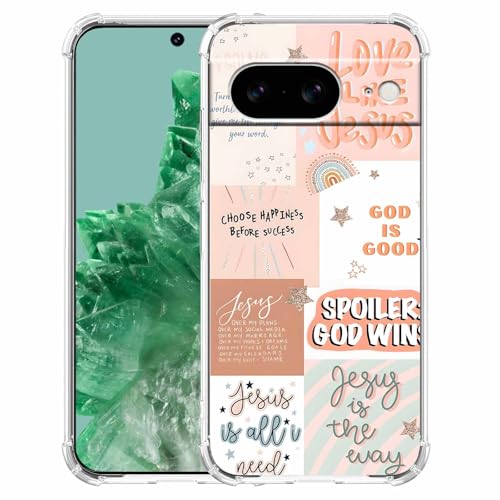 AOSSXIN Boho Jesus Christliches Zitat Bibelvers Collage, weiche TPU-Schutzhülle, kompatibel mit Google Pixel 8, transparent AOSSXIN Boho Jesus Christliches Zitat Bibelvers Collage, weiche TPU-Schutzhülle, kompatibel mit Google Pixel 8, transparent von AOSSXIN