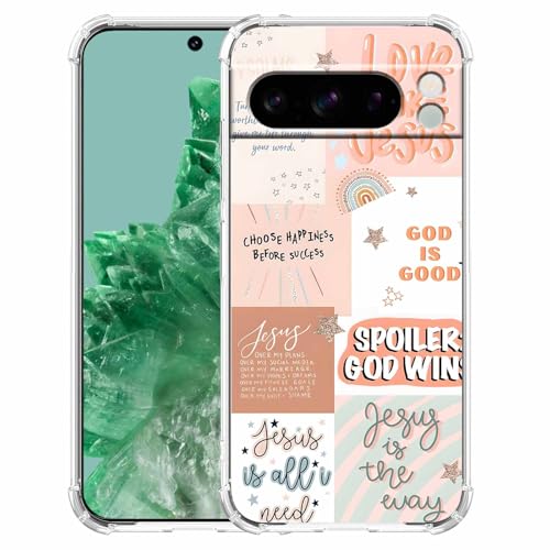 AOSSXIN Boho Jesus Christliches Zitat Bibelvers Collage, weiche TPU-Schutzhülle, kompatibel mit Google Pixel 8 Pro, transparent AOSSXIN Boho Jesus Christliches Zitat Bibelvers Collage, weiche TPU-Schutzhülle, kompatibel mit Google Pixel 8 Pro, transparent von AOSSXIN