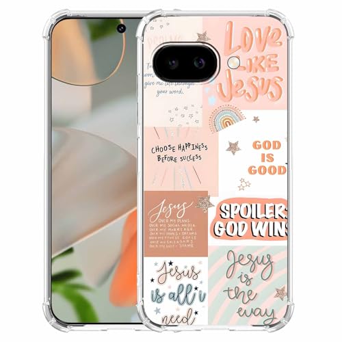 AOSSXIN Boho Jesus Christliches Zitat Bibelvers Collage, weiche TPU-Schutzhülle, kompatibel mit Google Pixel 9a, transparent AOSSXIN Boho Jesus Christliches Zitat Bibelvers Collage, weiche TPU-Schutzhülle, kompatibel mit Google Pixel 9a, transparent von AOSSXIN