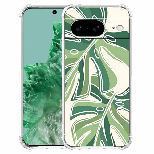 AOSSXIN Monstera Leaves Schutzhülle für Google Pixel 8, minimalistisches Pflanzenlinienmuster, trendig, weiches TPU, transparent AOSSXIN Monstera Leaves Schutzhülle für Google Pixel 8, minimalistisches Pflanzenlinienmuster, trendig, weiches TPU, transparent von AOSSXIN
