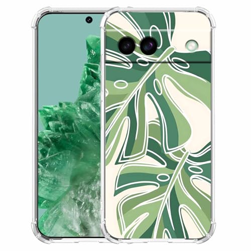 AOSSXIN Monstera Leaves Schutzhülle für Google Pixel 8a, minimalistisches Pflanzenlinienmuster, trendig, weiches TPU, transparent AOSSXIN Monstera Leaves Schutzhülle für Google Pixel 8a, minimalistisches Pflanzenlinienmuster, trendig, weiches TPU, transparent von AOSSXIN
