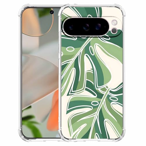 AOSSXIN Monstera Leaves Schutzhülle für Google Pixel 9 Pro XL, minimalistisches Pflanzenlinienmuster, trendig, weiches TPU, transparent AOSSXIN Monstera Leaves Schutzhülle für Google Pixel 9 Pro XL, minimalistisches Pflanzenlinienmuster, trendig, weiches TPU, transparent von AOSSXIN