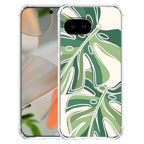 AOSSXIN Monstera Leaves Schutzhülle für Google Pixel 9a, minimalistisches Pflanzenlinienmuster, trendig, weiches TPU, transparent AOSSXIN Monstera Leaves Schutzhülle für Google Pixel 9a, minimalistisches Pflanzenlinienmuster, trendig, weiches TPU, transparent von AOSSXIN