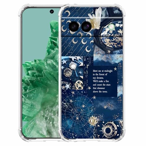 AOSSXIN Schutzhülle für Google Pixel 8a im Vintage-Stil, Motiv: himmlische Sonne, Mond, Stern, Sternbild, trendig, weiches TPU, transparent AOSSXIN Schutzhülle für Google Pixel 8a im Vintage-Stil, Motiv: himmlische Sonne, Mond, Stern, Sternbild, trendig, weiches TPU, transparent von AOSSXIN