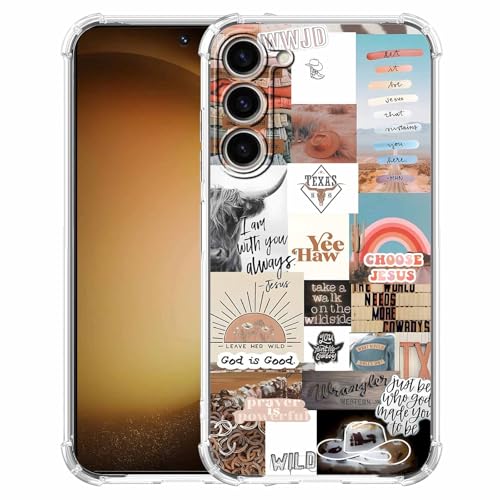 AOSSXIN Schutzhülle für Samsung Galaxy S23 +, christliche Zitate und Western-Collage, trendige TPU-Schutzhülle für Galaxy S23 Plus AOSSXIN Schutzhülle für Samsung Galaxy S23 +, christliche Zitate und Western-Collage, trendige TPU-Schutzhülle für Galaxy S23 Plus von AOSSXIN