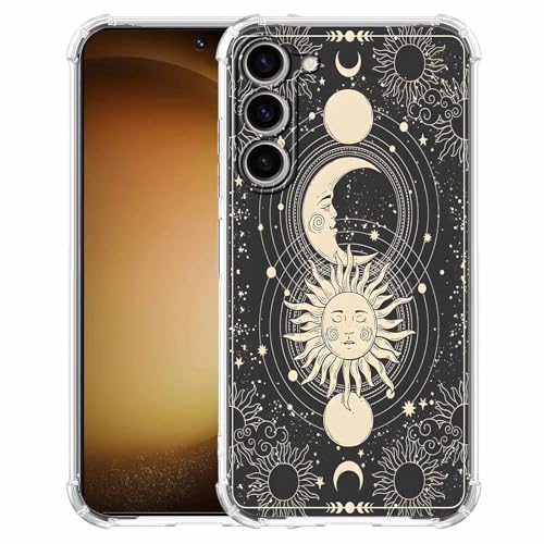 AOSSXIN Schutzhülle für Samsung Galaxy S23 Plus, Motiv: himmlische Sonne, Mond und Stern, magisches Boho-Illustrationsmuster, trendige, weiche TPU-Schutzhülle für Galaxy S23 Plus, Schwarz AOSSXIN Schutzhülle für Samsung Galaxy S23 Plus, Motiv: himmlische Sonne, Mond und Stern, magisches Boho-Illustrationsmuster, trendige, weiche TPU-Schutzhülle für Galaxy S23 Plus, Schwarz von AOSSXIN