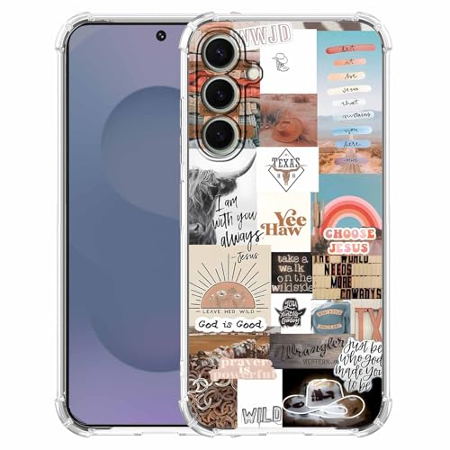 AOSSXIN Schutzhülle für Samsung Galaxy S25+, christliche Zitate und Western-Collage, trendige TPU-Schutzhülle für Galaxy S25 Plus AOSSXIN Schutzhülle für Samsung Galaxy S25+, christliche Zitate und Western-Collage, trendige TPU-Schutzhülle für Galaxy S25 Plus von AOSSXIN