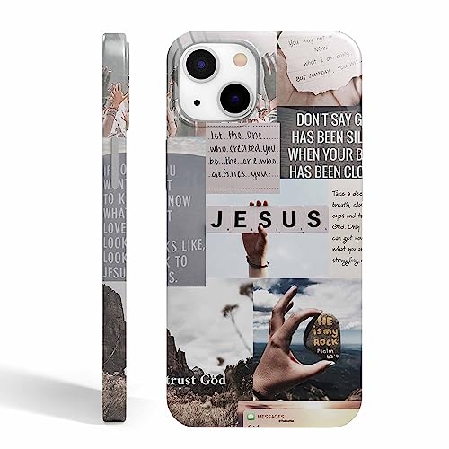 AOSSXIN Schutzhülle mit Jesus-Zitaten für iPhone 14 Plus, christlicher Bibelvers, Collage, Hülle für Männer und Frauen, glatte, robuste Polycarbonat-Schutzhülle für iPhone 14 Plus AOSSXIN Schutzhülle mit Jesus-Zitaten für iPhone 14 Plus, christlicher Bibelvers, Collage, Hülle für Männer und Frauen, glatte, robuste Polycarbonat-Schutzhülle für iPhone 14 Plus von AOSSXIN