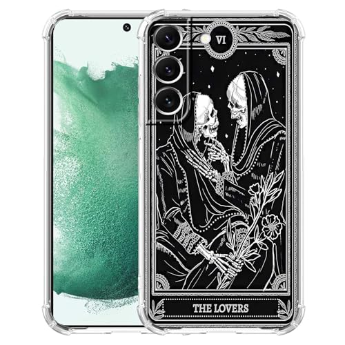 AOSSXIN The Lovers Tarotkarten-Hülle für Samsung Galaxy S22+, Trippy Hippie schwarzes Totenkopf-Muster, weiche TPU-Schutzhülle, kompatibel mit Galaxy S22 Plus AOSSXIN The Lovers Tarotkarten-Hülle für Samsung Galaxy S22+, Trippy Hippie schwarzes Totenkopf-Muster, weiche TPU-Schutzhülle, kompatibel mit Galaxy S22 Plus von AOSSXIN