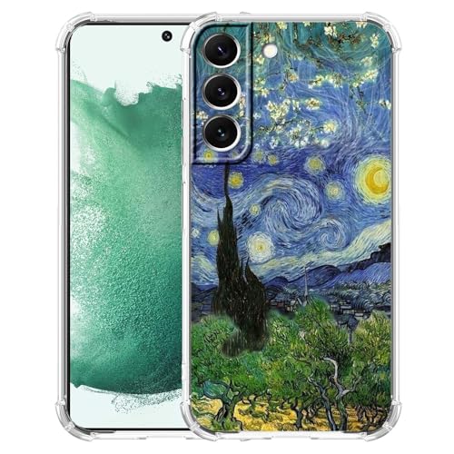 AOSSXIN Van Gogh Gemälde-Schutzhülle für Samsung Galaxy S22+, Van Gogh Artworks Collage, trendige, coole, stoßfeste TPU-Schutzhülle für Galaxy S22 Plus von AOSSXIN