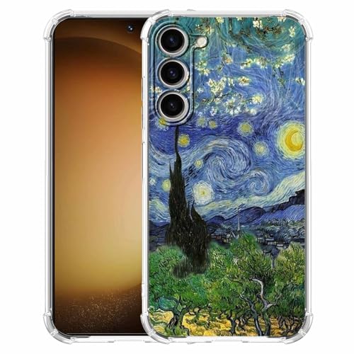 AOSSXIN Van Gogh Gemälde-Schutzhülle für Samsung Galaxy S23+, Van Gogh Artworks Collage, trendige, coole, stoßfeste TPU-Schutzhülle für Galaxy S23 Plus von AOSSXIN