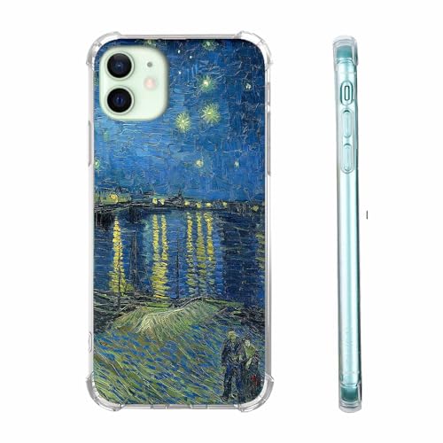 AOSSXIN Van Gogh ikonische Kunst-Handyhülle für iPhone 12, Sternennacht von der Seine Muster, weiches TPU, trendig, cool, Mädchen und Jungen AOSSXIN Van Gogh ikonische Kunst-Handyhülle für iPhone 12, Sternennacht von der Seine Muster, weiches TPU, trendig, cool, Mädchen und Jungen von AOSSXIN