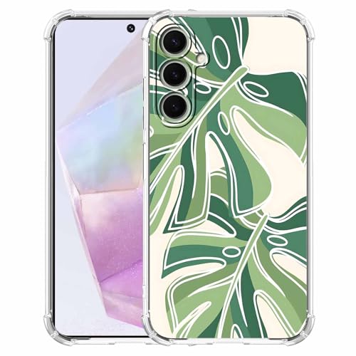 Monstera Leaves-Hülle, kompatibel mit Samsung Galaxy A35, minimalistisches Pflanzenlinienmuster, trendige TPU-Schutzhülle für Galaxy A35 Monstera Leaves-Hülle, kompatibel mit Samsung Galaxy A35, minimalistisches Pflanzenlinienmuster, trendige TPU-Schutzhülle für Galaxy A35 von AOSSXIN