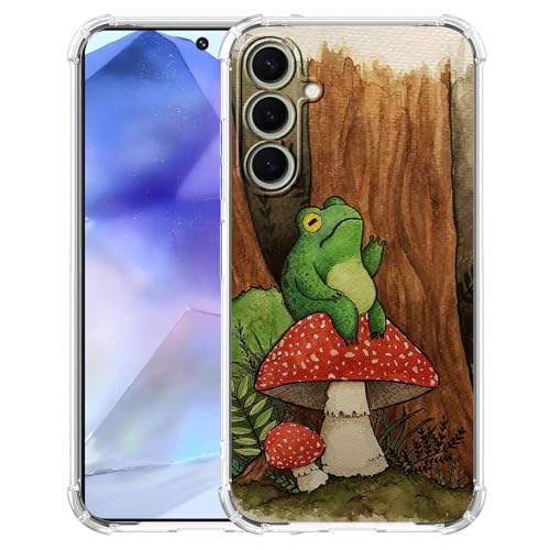 Toad Stool Watorcolor Schutzhülle kompatibel mit Samsung Galaxy A55, ästhetisches Cottagecore-Frosch-Pilz-Muster, trendige, weiche TPU-Schutzhülle für Galaxy A55 Toad Stool Watorcolor Schutzhülle kompatibel mit Samsung Galaxy A55, ästhetisches Cottagecore-Frosch-Pilz-Muster, trendige, weiche TPU-Schutzhülle für Galaxy A55 von AOSSXIN