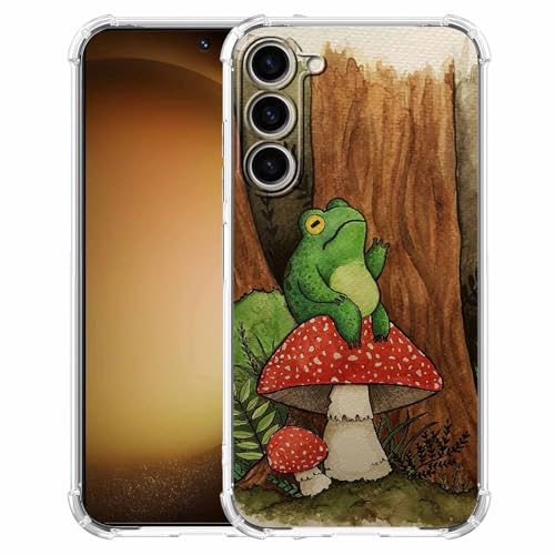 Toad Stool Watorcolor Schutzhülle kompatibel mit Samsung Galaxy S23+, ästhetisches Cottagecore-Frosch-Pilz-Muster, trendige, weiche TPU-Schutzhülle für Galaxy S23 Plus Toad Stool Watorcolor Schutzhülle kompatibel mit Samsung Galaxy S23+, ästhetisches Cottagecore-Frosch-Pilz-Muster, trendige, weiche TPU-Schutzhülle für Galaxy S23 Plus von AOSSXIN
