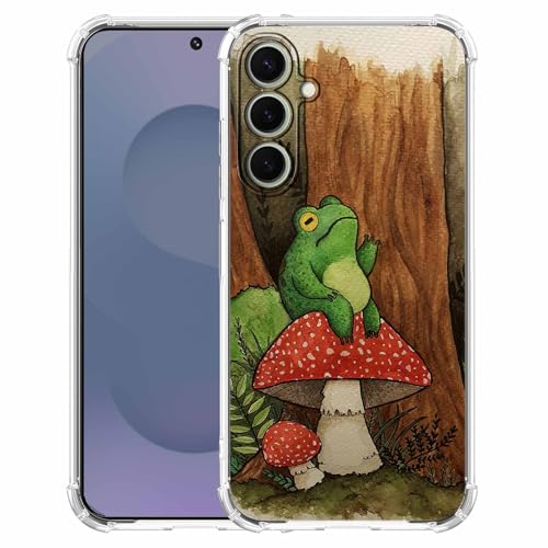 Toad Stool Watorcolor Schutzhülle kompatibel mit Samsung Galaxy S25, ästhetisches Cottagecore-Frosch-Pilz-Muster, trendige, weiche TPU-Schutzhülle für Galaxy S25 Toad Stool Watorcolor Schutzhülle kompatibel mit Samsung Galaxy S25, ästhetisches Cottagecore-Frosch-Pilz-Muster, trendige, weiche TPU-Schutzhülle für Galaxy S25 von AOSSXIN