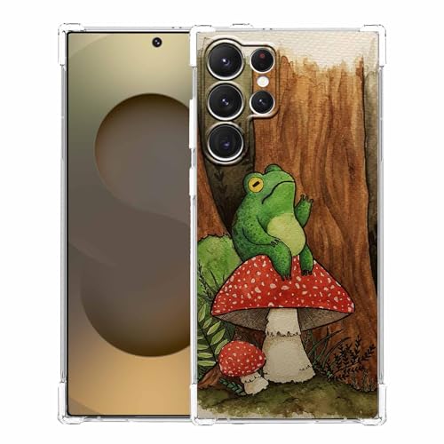 Toad Stool Watorcolor Schutzhülle kompatibel mit Samsung Galaxy S25 Ultra, ästhetisches Cottagecore-Frosch-Pilz-Muster, trendige, weiche TPU-Schutzhülle für Galaxy S25 Ultra Toad Stool Watorcolor Schutzhülle kompatibel mit Samsung Galaxy S25 Ultra, ästhetisches Cottagecore-Frosch-Pilz-Muster, trendige, weiche TPU-Schutzhülle für Galaxy S25 Ultra von AOSSXIN