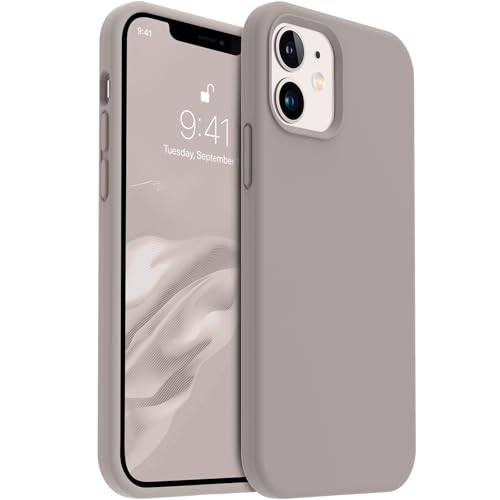 AOTESIER Kompatibel mit iPhone 12 Hülle und iPhone 12 Pro Handyhülle 15,5 cm (6,1 Zoll), seidige Haptik, Premium, weich, Flüssigsilikon, Anti-Fingerabdruck, Ganzkörper-Schutzhülle, flexible von AOTESIER