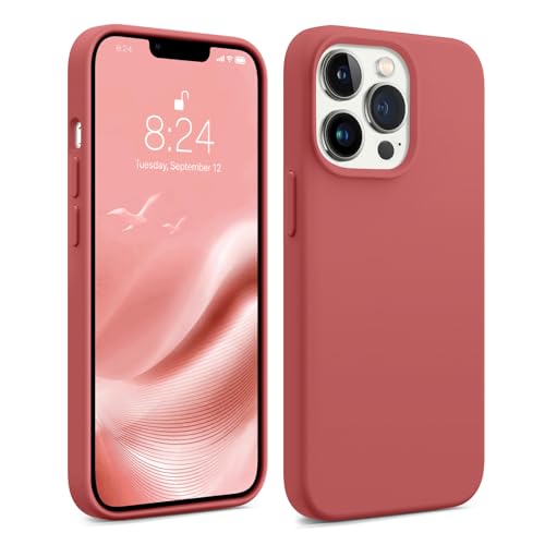 AOTESIER Schutzhülle für iPhone 13 Pro, stoßfeste Silikon-Serie, ultradünne Ganzkörper-Schutzhülle mit weichem kratzfestem Mikrofaserfutter, 6,1 Zoll, Hibiskus von AOTESIER