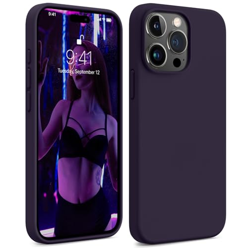 AOTESIER Schutzhülle für iPhone 15 Pro Max, [militärischer stoßfester Schutz] Silikon-Handyhülle, kratzfest, weiches Mikrofaserfutter, flexible Stoßstange, 17 cm (6,7 Zoll), Holunderbeere von AOTESIER