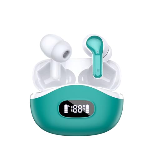 AOTONOK Bluetooth Kopfhörer, Kabellos Bluetooth 5.3 mit 4 Mic, 40Std Spielzeit Touch Control In Ear, IP7 wasserdichte Ohrhörer von AOTONOK