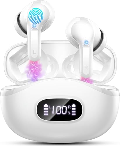 AOTONOK Drahtlose Ohrhörer, Bluetooth 5.3 Kopfhörer, Bluetooth Ohrhörer Mini Deep Bass Stereo Sound, LED Display Drahtlose Ohrhörer AOTONOK Drahtlose Ohrhörer, Bluetooth 5.3 Kopfhörer, Bluetooth Ohrhörer Mini Deep Bass Stereo Sound, LED Display Drahtlose Ohrhörer von AOTONOK