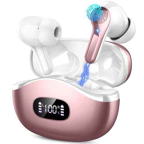 AOTONOK Bluetooth Kopfhörer Kabellos 5.3 mit 4 ENC Noise Cancelling Mics, Bluetooth Kopfhörer In Ear Tiefer Deep Bass, 40H Kabellose Kopfhörer IP7 Wasserdicht Earbuds LED-Anzeige Ohrhörer AOTONOK Bluetooth Kopfhörer Kabellos 5.3 mit 4 ENC Noise Cancelling Mics, Bluetooth Kopfhörer In Ear Tiefer Deep Bass, 40H Kabellose Kopfhörer IP7 Wasserdicht Earbuds LED-Anzeige Ohrhörer von AOTONOK