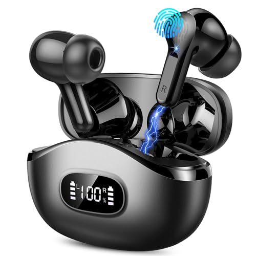 AOTONOK Bluetooth Kopfhörer Kabellos 5.3 mit 4 ENC Noise Cancelling Mics, In Ear Kopfhörer Bluetooth Tiefer Deep Bass, 40H Kabellose Kopfhörer IP7 Wasserdicht Earbuds LED-Anzeige Ohrhörer AOTONOK Bluetooth Kopfhörer Kabellos 5.3 mit 4 ENC Noise Cancelling Mics, In Ear Kopfhörer Bluetooth Tiefer Deep Bass, 40H Kabellose Kopfhörer IP7 Wasserdicht Earbuds LED-Anzeige Ohrhörer von AOTONOK