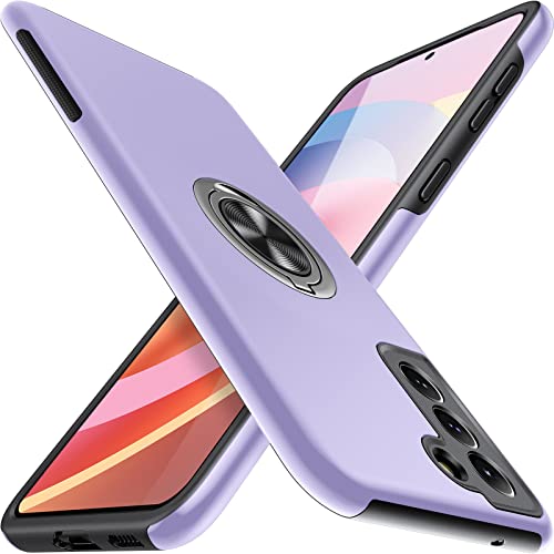 AOUIA für Samsung Galaxy S21 FE Hülle, Upgrade 2.0 Unsichtbaren Ständer[Befreien Sie Ihre Hände] Samsung S21 FE 5g Hülle Militärischer Grad Stoßfest, Fingerabdrucksicher [Unzerstörbar]-Lila von AOUIA