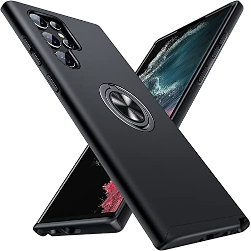 AOUIA für Samsung Galaxy S22 Ultra Hülle, Militärstandard Stoßfest Kratzfestigkeit Rotating Ständer Hülle Kompatibel mit Samsung S22 Ultra 5G, Schwarz AOUIA für Samsung Galaxy S22 Ultra Hülle, Militärstandard Stoßfest Kratzfestigkeit Rotating Ständer Hülle Kompatibel mit Samsung S22 Ultra 5G, Schwarz von AOUIA