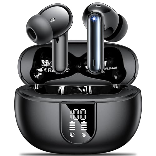 AOVOCE A60Pro Bluetooth 5.3 Sport In Ear Kopfhörer LED Anzeige 42 std Spielzeit mit 4 Mikrofon ENC Anruf Noise Cancelling,HIFI Stereo Kopfhörer für iOS Android Dunkelschwarz AOVOCE A60Pro Bluetooth 5.3 Sport In Ear Kopfhörer LED Anzeige 42 std Spielzeit mit 4 Mikrofon ENC Anruf Noise Cancelling,HIFI Stereo Kopfhörer für iOS Android Dunkelschwarz von AOVOCE
